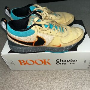 Nike Book Chapter One mowabb Yellow and Teal Sneakers
